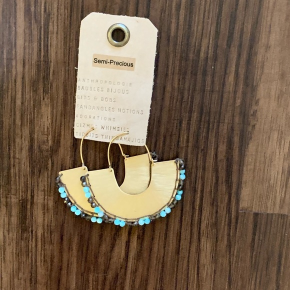 Anthropologie Isobel beaded hoop earring